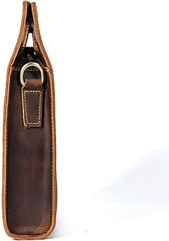 حقيبة ساع جلد طبيعي للرجال موضة رجل مجنون الحصان جلد البقر حقيبة يد ريترو الذكور حقيبة حقيبة سفر حقائب اليد in Kuwait