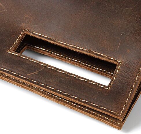 حقيبة ساع جلد طبيعي للرجال موضة رجل مجنون الحصان جلد البقر حقيبة يد ريترو الذكور حقيبة حقيبة سفر حقائب اليد in Kuwait