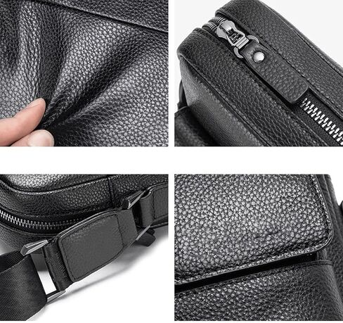 Messenger Bags Genuine Leather Men's Shoulder Bag Fashion Large Capacity in Kuwait