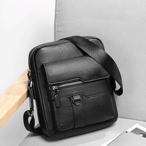 Messenger Bags Genuine Leather Men's Shoulder Bag Fashion Large Capacity in Kuwait