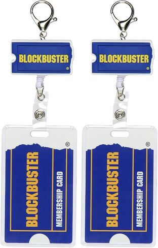 Blockbuster Torn Ticket Rubber Badge Reel and ID Holder Retractable Lanyard with Lobster Claw Clasp in Saudi Arabia