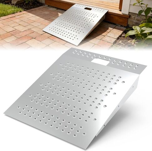 منحدر سقيفة مقاس 29 بوصة × 48 بوصة لركوب الجزازة، منحدر معدني عالي التحمل بوزن 1500 رطل مضاد للانزلاق لجزازة العشب ATV وعربة الجولف والجرار ومنفاخ الثلج والوصول إلى تخزين حظيرة المرآب (عبوتان) in Kuwait