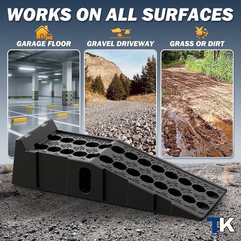 Car Ramps for Oil Changes and Vehicle Lift, 7.1 Inch Lift, 11.1 Inch Wide Tire Heavy Duty Ramps for SUV & Truck, 16,000 lbs Capacity, 2pcs in Kuwait