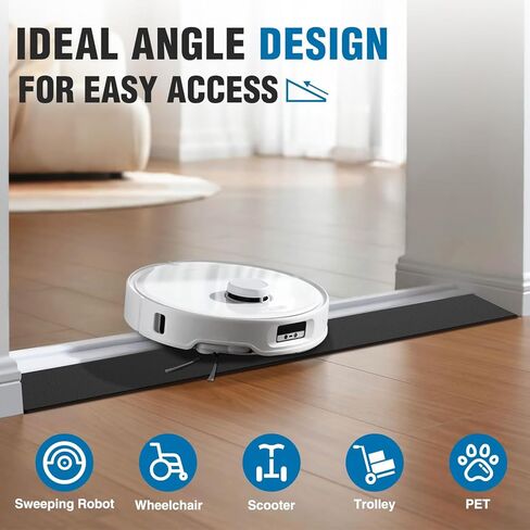 Nilight 1" Rise Threshold Ramp for Doorways, 39.4" Wide Low Profile Cuttable Rubber Wheelchair Access Door Ramp for Doorway, Curb, Home Steps, Bathroom in Kuwait