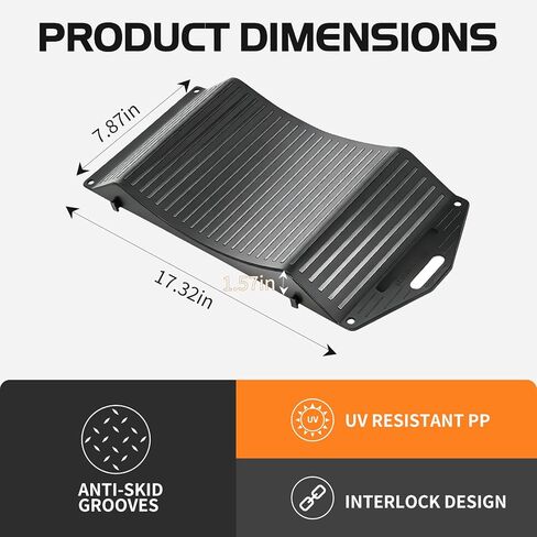 Tire Cradles Set of 4Pack Anti-Slip Pads Tire Saver Ramps with Interlock Design Plastic Car Ramps for RV,Trailer,Truck Up to 40000 LBS in Kuwait