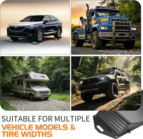 Tire Cradles Set of 4Pack Anti-Slip Pads Tire Saver Ramps with Interlock Design Plastic Car Ramps for RV,Trailer,Truck Up to 40000 LBS in Kuwait