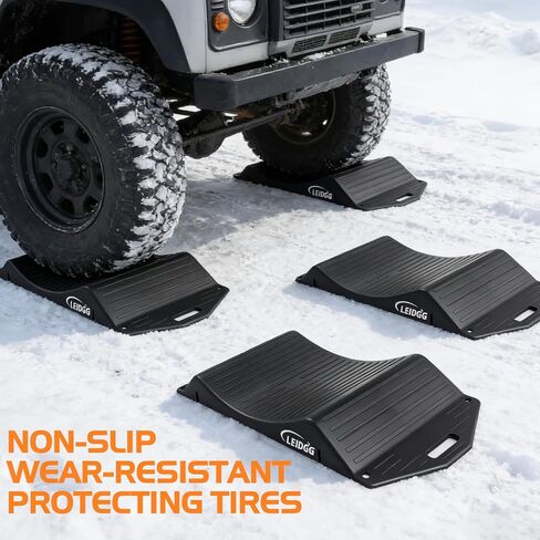 Tire Cradles Set of 4Pack Anti-Slip Pads Tire Saver Ramps with Interlock Design Plastic Car Ramps for RV,Trailer,Truck Up to 40000 LBS in Kuwait