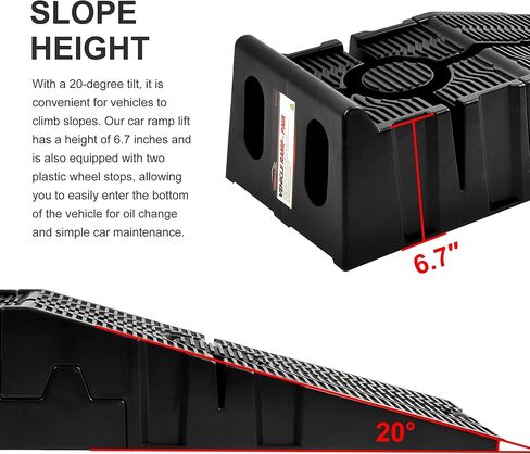 2-Pack Car Ramps - Heavy-Duty Car Lifts for Home Garage or Shop - 16,000lb GVW Capacity, 8,000lb Load Capacity Per Pair - SUV, Agricultural Vehicle, or Pickup Truck Ramp in Saudi Arabia