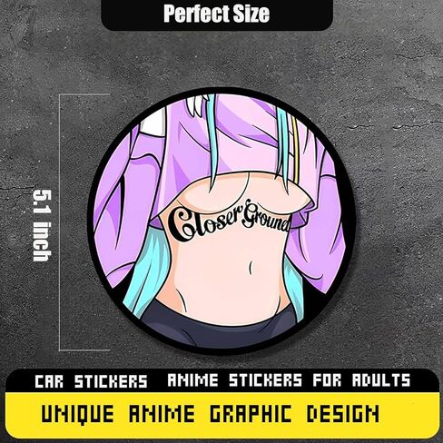 50 ملصقات أنيمي مثيرة للبالغين - حزمة ملصقات فينيل مقاومة للماء مع تصميمات فريدة من نوعها للمراهقين ، وزجاجات المياه ، وأجهزة الكمبيوتر المحمولة ، وألواح التزلج ، والمجلات (ملصقات باردة غير متكررة) (ب) in Kuwait