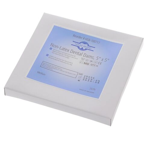 100717 HSB Non-Latex Dental Dams 5" X 5" Medium Purple 20/Pk in Kuwait