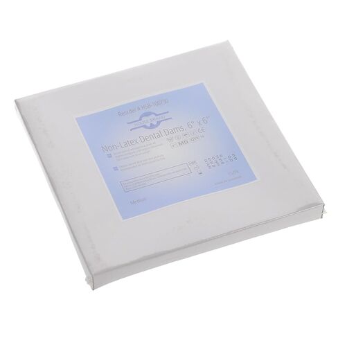 100730 HSB Non-Latex Dental Dams 6" X 6" Medium Purple 15/Pk in Kuwait