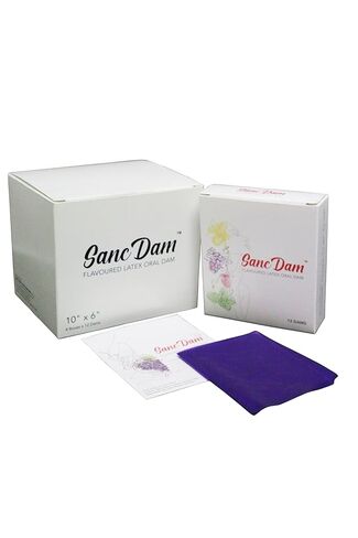 Grape 12 Packs SancDam Ultra-Thin 0.07mm Oral Sex Dam Membrane, Men and Women Giving Each Other Oral Sex, Cunnilingus Prop SM Fellatio, Oral Dam Covering for Lesbian Or Couples Sex (Dental Dams) in Kuwait