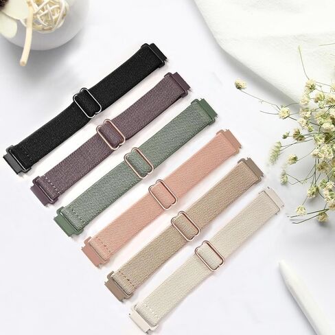 6 Pack Stretchy Nylon Watch Bands Compatible with Garmin Vivoactive 6/ Vivoactive 5, 20mm Soft Loop Elastic Sport Replacement Straps for Garmin Vivoactive 3 / 3Music Women Men in Kuwait