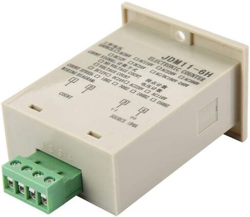 Hilitand 6 Digit Electronic Counter, JDM11-6H, Black, DC 12V/24V/36V in Saudi Arabia