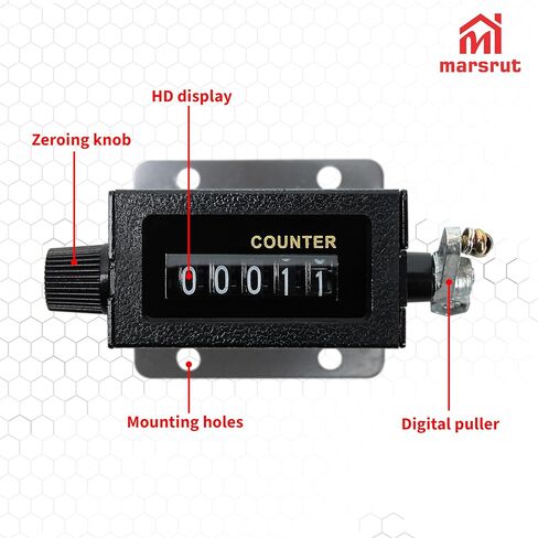 5 Digit Mechanical Counter Bale Number Clicker Tally Manual Handheld Counting Digital 0-99999 Hand Resettable Device Rotary Knob Pull Reliable Glass Mirror Design for Machine Industry Printing in Saudi Arabia