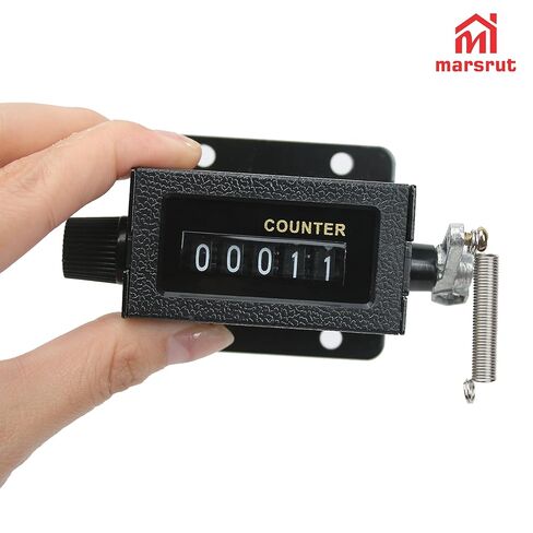 5 Digit Mechanical Counter Bale Number Clicker Tally Manual Handheld Counting Digital 0-99999 Hand Resettable Device Rotary Knob Pull Reliable Glass Mirror Design for Machine Industry Printing in Saudi Arabia