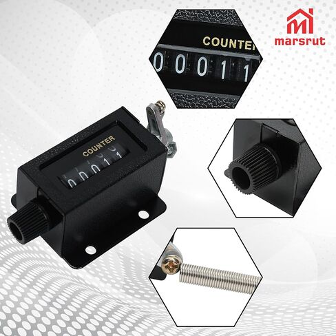 5 Digit Mechanical Counter Bale Number Clicker Tally Manual Handheld Counting Digital 0-99999 Hand Resettable Device Rotary Knob Pull Reliable Glass Mirror Design for Machine Industry Printing in Saudi Arabia