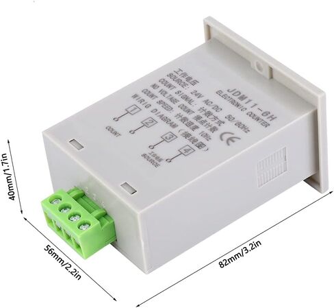 Digital Traffic Counter LED Industrial Totalizer 6 Digits Electronic Pulse Counter for Input Count with 0- Range and (AC/DC24V) in Saudi Arabia