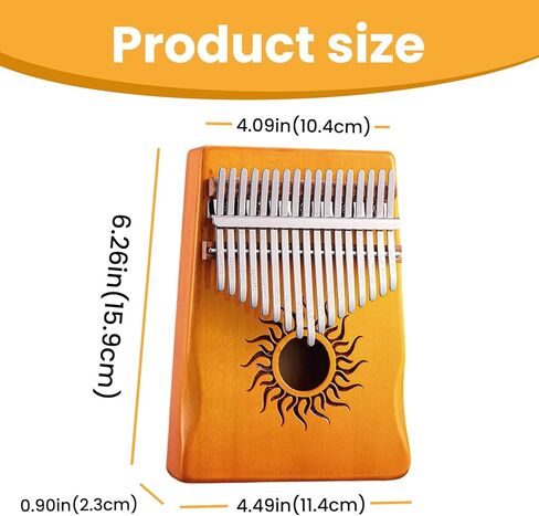 17 Keys Thumb Piano - Mini Keyboard Instrument, Musical Finger Piano with Clear Tones Birthday Unique Presents for Beginners Professional in Saudi Arabia