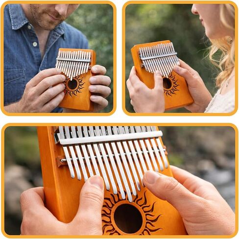 17 Keys Thumb Piano - Mini Keyboard Instrument, Musical Finger Piano with Clear Tones Birthday Unique Presents for Beginners Professional in Saudi Arabia