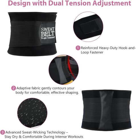Lisacool مدرب خصر للنساء حزام العرق الخصر المتقلب البطن الخصر عرق الفرقة للنساء حزام مشد للخصر المتقلب in Kuwait