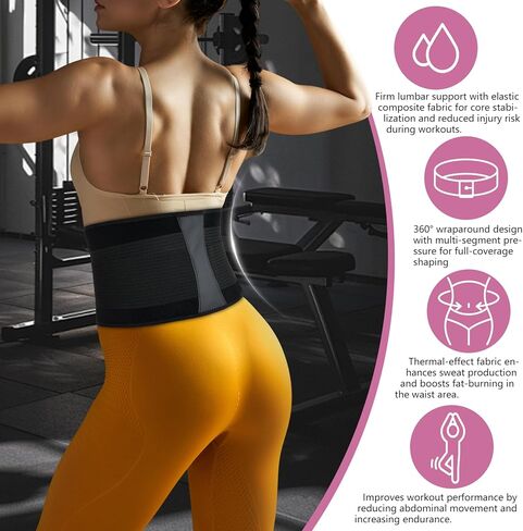 Lisacool مدرب خصر للنساء حزام العرق الخصر المتقلب البطن الخصر عرق الفرقة للنساء حزام مشد للخصر المتقلب in Kuwait