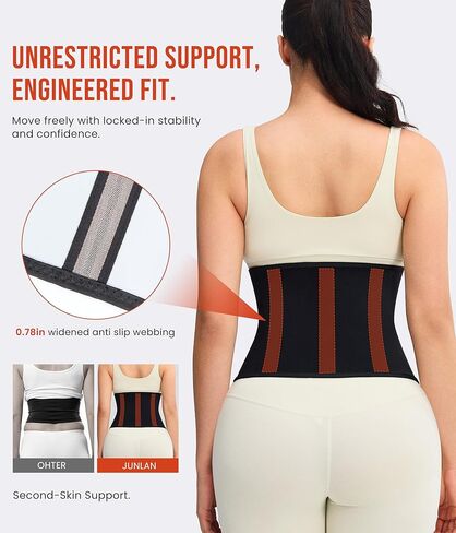 Junlan Waist Trainer for Men and Women - Sweat Band for Stomach Working Out in Kuwait