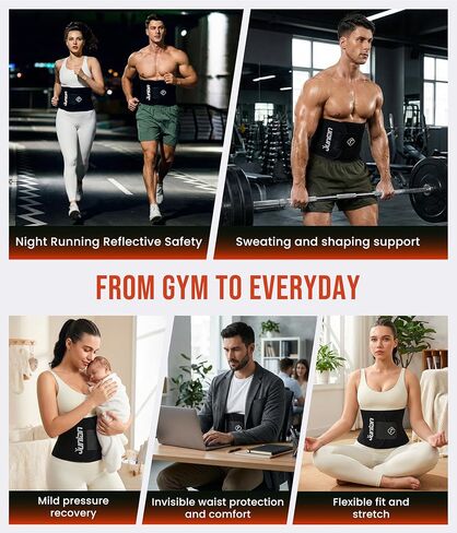 Junlan Waist Trainer for Men and Women - Sweat Band for Stomach Working Out in Kuwait