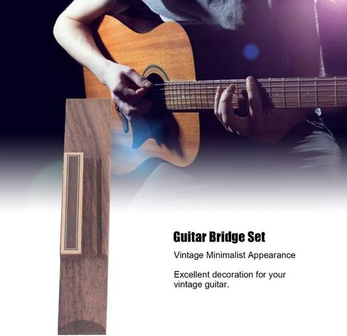 3Pcs Guitar Bridge Saddle, Bone Guitar Saddle Rosewood Guitars Bridge Replacement Instrument Accessories for 6-String Classical Guitars in Kuwait