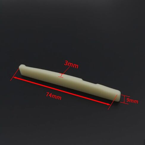 2Pcs Compensated Unbleached Bone Saddle 72mm x 3mm x 9mm Replacement Part for 6 Strings Acoustic Guitar in Saudi Arabia