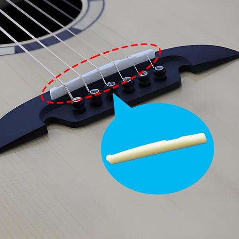 2Pcs Compensated Unbleached Bone Saddle 72mm x 3mm x 9mm Replacement Part for 6 Strings Acoustic Guitar in Saudi Arabia