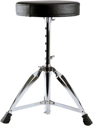 Drum Throne Chrome Double Braced Adjustable Round Swivel Seat Stool in Kuwait
