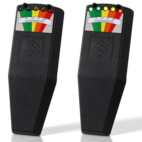 Sabary 2 Pack EMF Meter Detector for Ghost Hunting Equipment Tester, 5 LED Magnetic Field Detector for Home, Office & Outdoor Inspections, 9V Batteries Required (Not Included) in Saudi Arabia