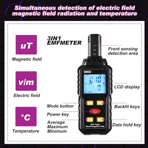 Dunzy 6 Pcs Ghost Hunting Equipment Kit Includes 1 Electromagnetic Paranormal Radiation Detector 1 8gb EVP Digital Recorder 1 Hand Held Radio 1 UV Flashlight 2 LED Light up Cat Balls in Saudi Arabia
