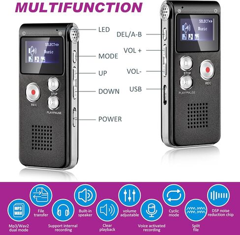 Dunzy 6 Pcs Ghost Hunting Equipment Kit Includes 1 Electromagnetic Paranormal Radiation Detector 1 8gb EVP Digital Recorder 1 Hand Held Radio 1 UV Flashlight 2 LED Light up Cat Balls in Saudi Arabia
