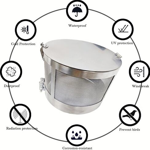 غطاء العداد الذكي E mf Blocker للمنزل واي فاي مانع Faraday Cage E mf Blockers للمنزل حماية EMP R F-R adiation S hield Guard الفولاذ المقاوم للصدأ 304 Faraday Box كبير E M F حماية in Kuwait