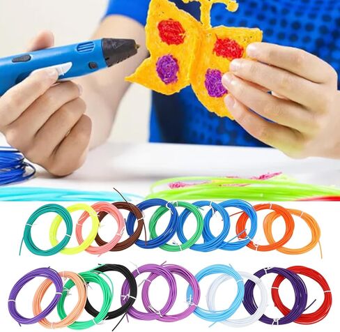 خيوط قلم ثلاثي الأبعاد، قوة شد 18 ميجا باسكال بدون فقاعات 1.75 مم، 25 لون ثلاثي الأبعاد in Kuwait