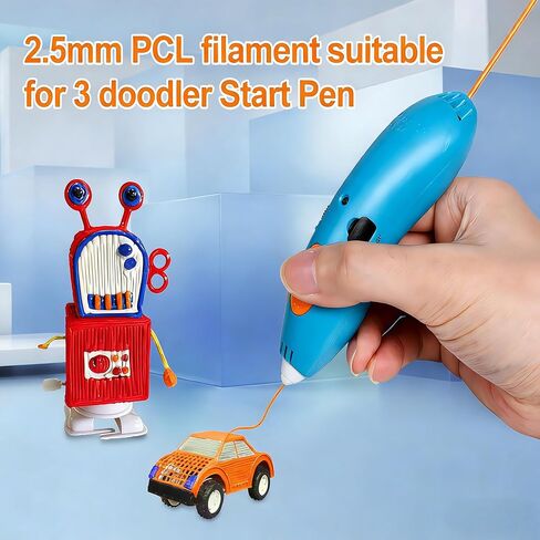 32 Colors PCL 3D Pen Filament Refills, 2.5mm for 3Doodler Start/Start+, 5pcs/Color 160 Total Strands, Kid-Safe Low-Temp Non-Toxic in Saudi Arabia