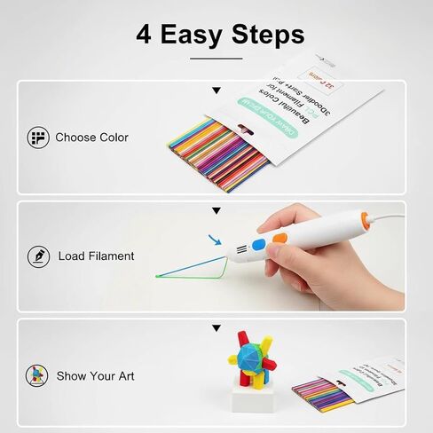 32 Colors PCL 3D Pen Filament Refills, 2.5mm for 3Doodler Start/Start+, 5pcs/Color 160 Total Strands, Kid-Safe Low-Temp Non-Toxic in Saudi Arabia