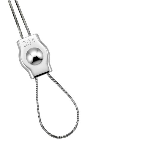 20PCS M3 304 Stainless Steel Wire Rope Cable Clip Clamp, Reusable Single Bolt Wire Rope Clips for 1.5mm-2mm Diameter Wire Cable (M3-Single Clip, 20) in Saudi Arabia