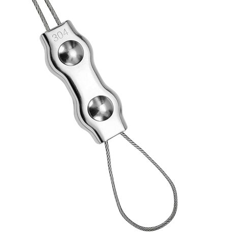 20PCS M3 304 Stainless Steel Wire Rope Cable Clip Clamp, Reusable Single Bolt Wire Rope Clips for 1.5mm-2mm Diameter Wire Cable (M3-Single Clip, 20) in Saudi Arabia