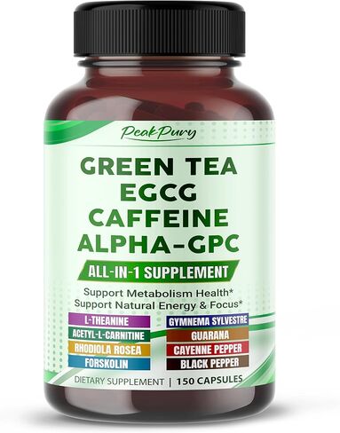Ultra Green Tea, EGCG, Caffeine & Alpha-GPC – Natural Energy, Focus & Metabolism Support – Made in The USA – 150 Capsules in Kuwait