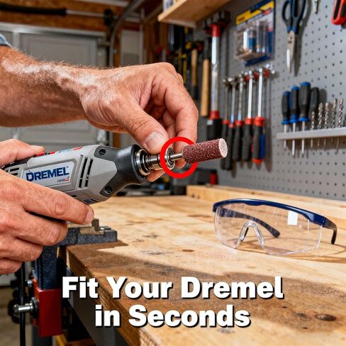 18Pcs Sanding Drums Kit with Case, 400-2000 Grit for Dremel Rotary Tool, Sander Set for Wood Metal Polishing in Kuwait