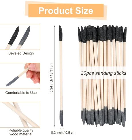 Sanding Pen, 20 Pcs Sanding Stick for Precise Reach, Gaps, Car, Tight Spaces in Saudi Arabia
