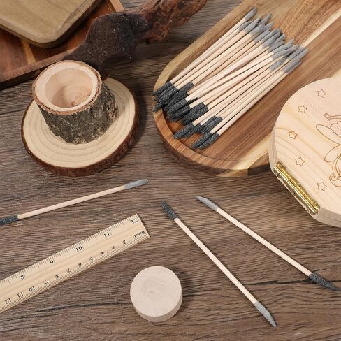 50 PCS Sanding Sticks, Double-End Matchstick Abrasive Twigs 2-in-1 Fine Detailing Polishing Tools for Plastic Models Wood Metal Tight Spaces,180/240 Grit, 5.4 x 0.2 Inch in Saudi Arabia