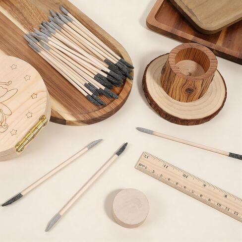 50 PCS Sanding Sticks, Double-End Matchstick Abrasive Twigs 2-in-1 Fine Detailing Polishing Tools for Plastic Models Wood Metal Tight Spaces,180/240 Grit, 5.4 x 0.2 Inch in Saudi Arabia