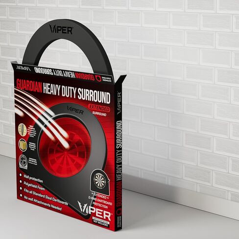 Viper Guardian Shield Dart Board Surround, Dartboard Wall Protector EVA Foam for 17.75" Sisal Bristle Steel Tip Boards, Black in Saudi Arabia