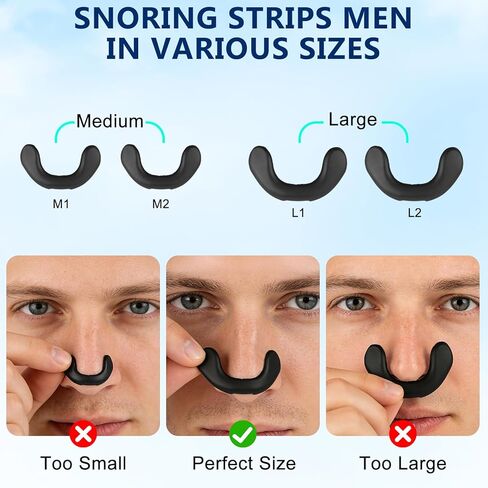 شرائط أنف للشخير، موسعات أنف قوية للغاية للنوم، شرائط أنف من السيليكون بتصميم خطاف وحلقة، تعمل على تحسين جودة التنفس والنوم - 60 قطعة، أسود in Kuwait