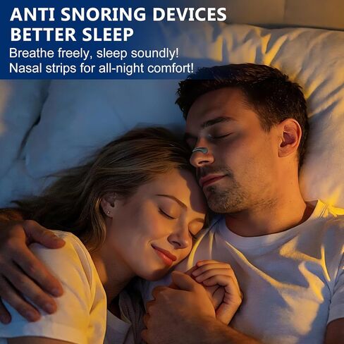 شرائط أنف للشخير، موسعات أنف قوية للغاية للنوم، شرائط أنف من السيليكون بتصميم خطاف وحلقة، تعمل على تحسين جودة التنفس والنوم - 60 قطعة، أسود in Kuwait