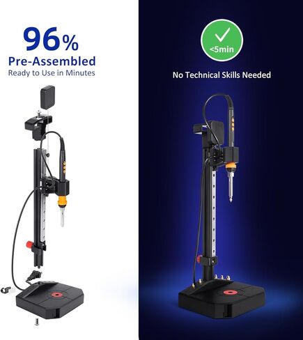 آلة ضغط أداة إدخال مجموعة الحرارة العمودية مع مكواة لحام 90 وات، أطراف ضبط الحرارة M2-M8، 30 قطعة صواميل نحاسية مترابطة للجزء المطبوع ثلاثي الأبعاد (Nutopress Pro) in Kuwait